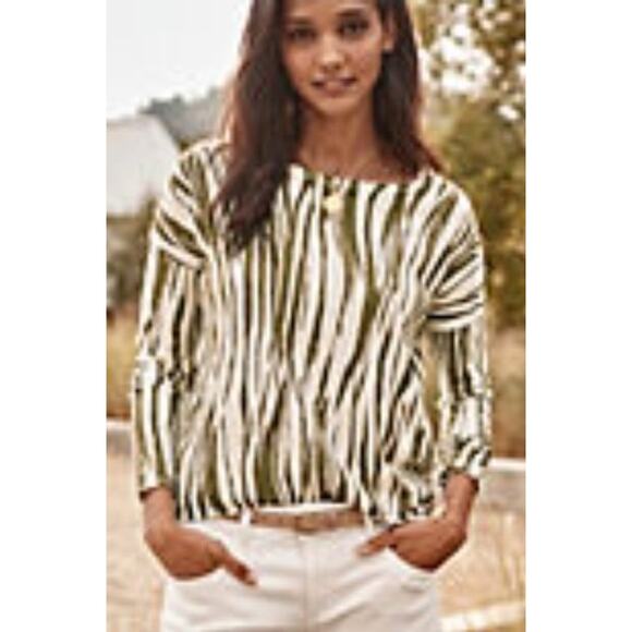 Garnet Hill‎ Oversized Silk Blend Women's Sweater Size Medium Preppy Relaxed - Picture 2 of 13